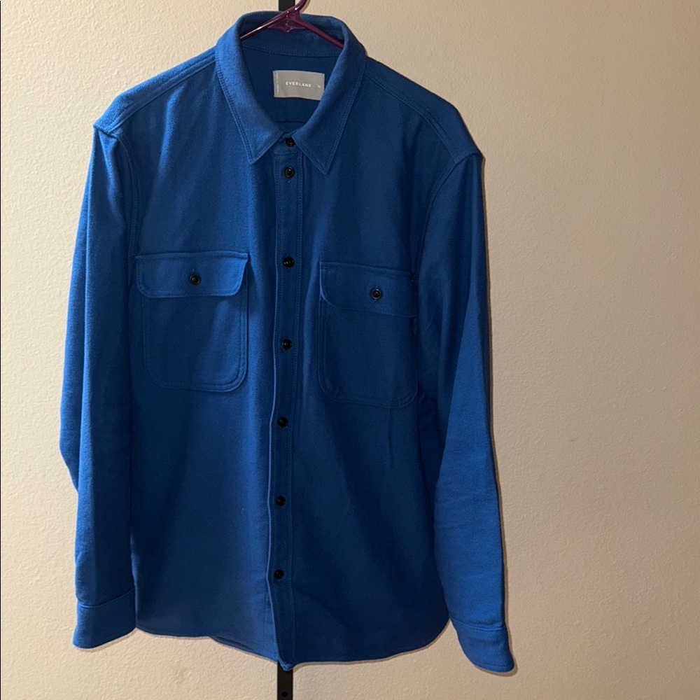 Everlane Men’s Classic Blue Heavy Weight Overshirt Jacket Size XL